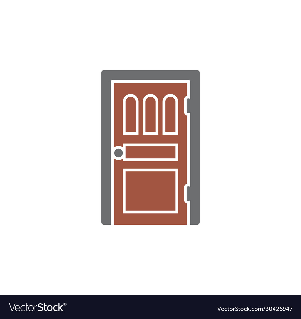 Door icon on background for graphic and web design Vector Image Door icon on background for graphic and web design