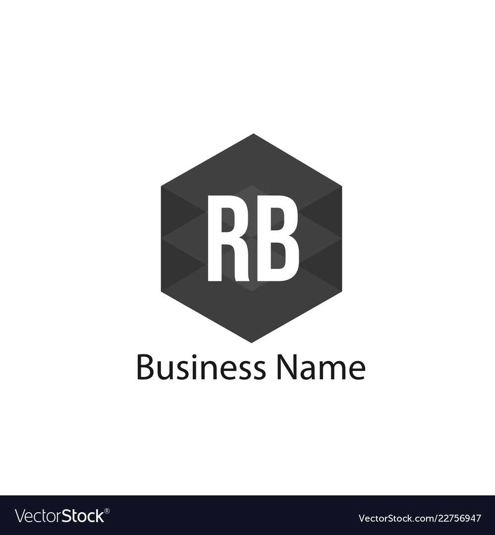 Initial letter rb logo template design