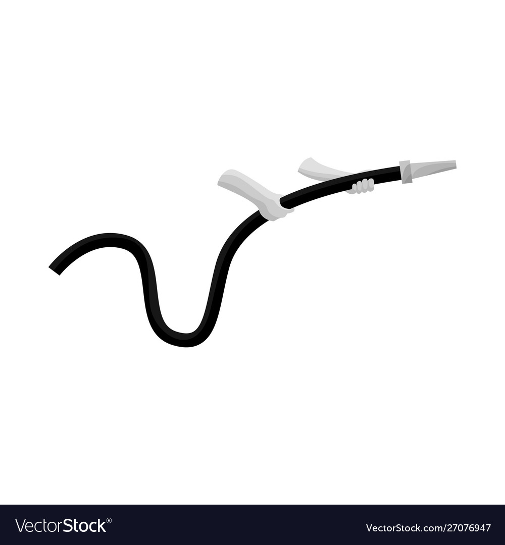 Isolated object hose and spraying sign set