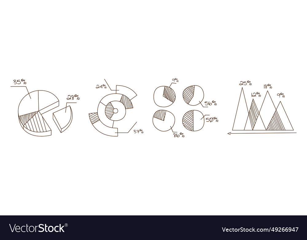 Line chart graph and diagram for data analysis vector image Line chart graph and diagram for data analysis