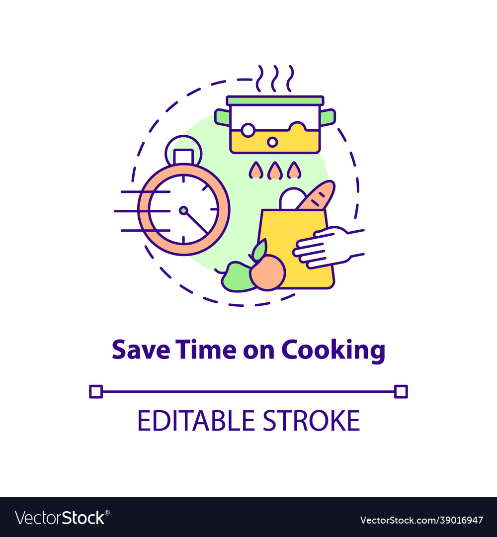 Save time on cooking concept icon