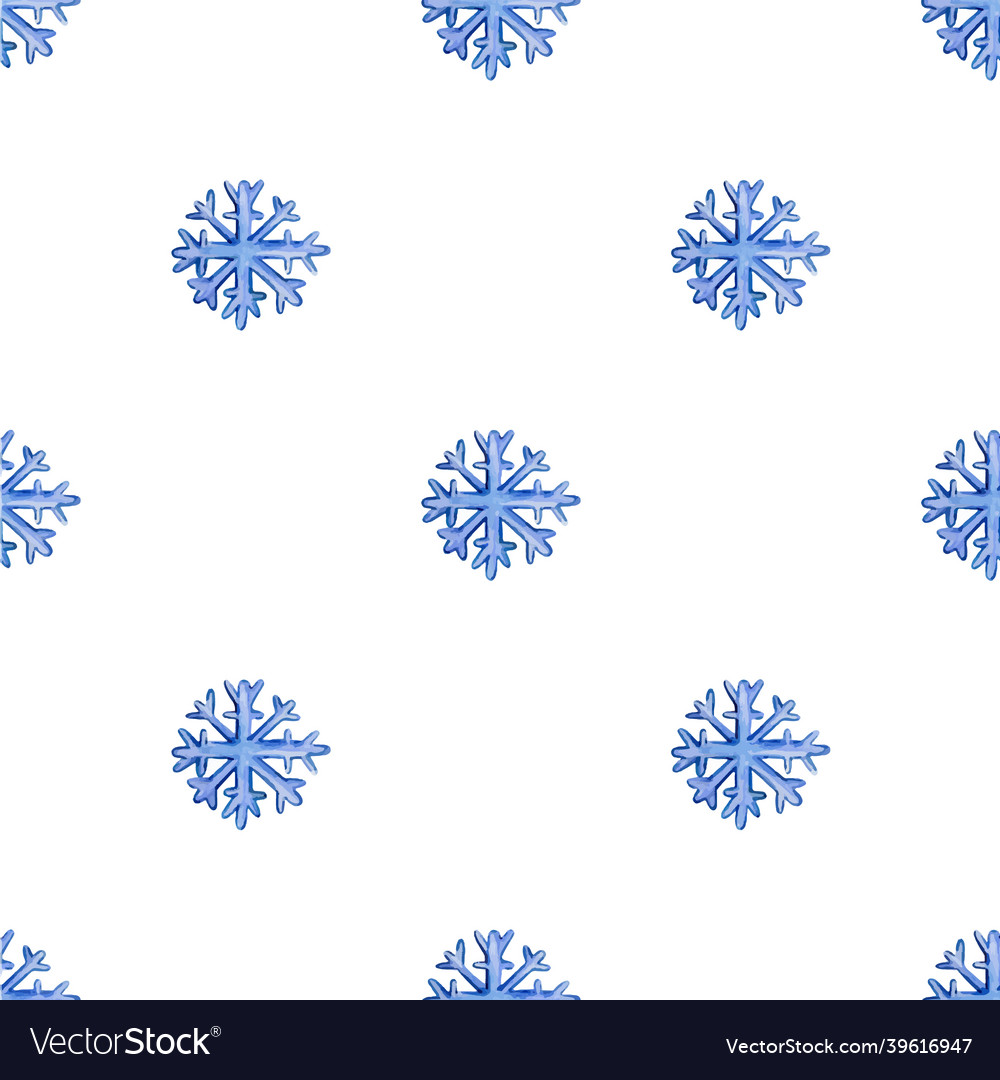 Seamless christmas pattern with snowflake vector image Seamless christmas pattern with snowflake