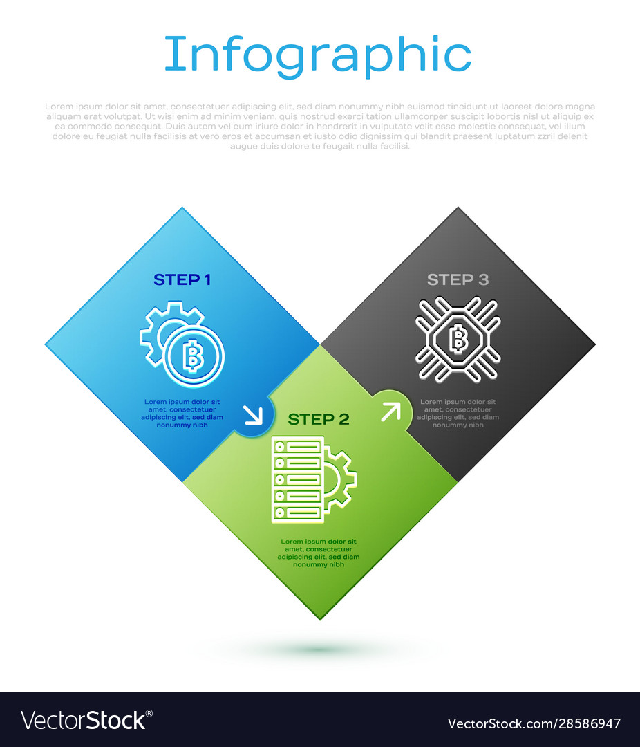 Set line cryptocurrency coin bitcoin cpu mining vector image Set line cryptocurrency coin bitcoin cpu mining