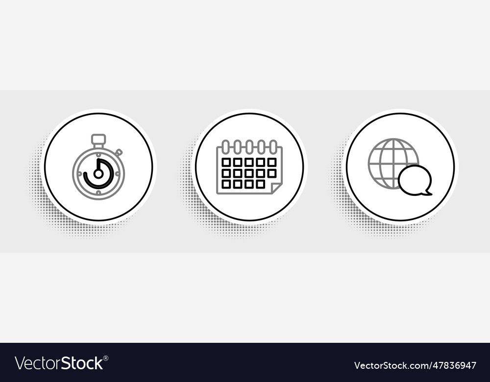 Set line world map made from speech bubble