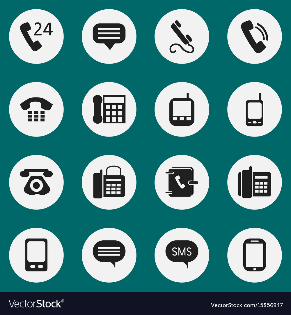 Set of 16 editable device icons includes symbols