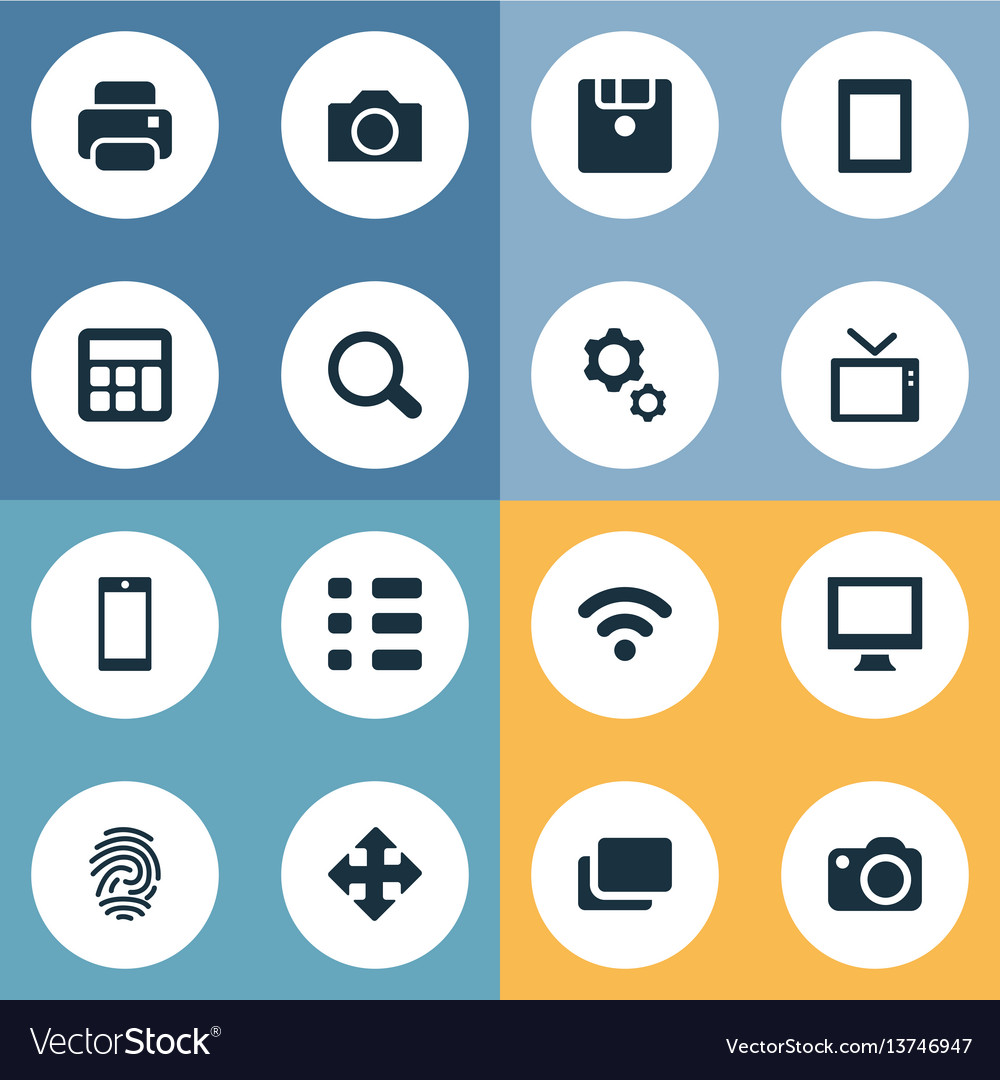 Set of simple gadget icons Vector Image Set of simple gadget icons