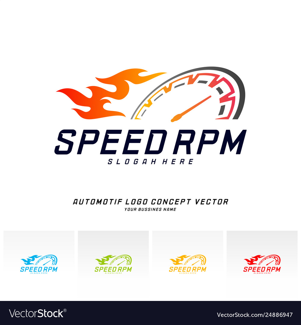 Speed logo design fast speedometer