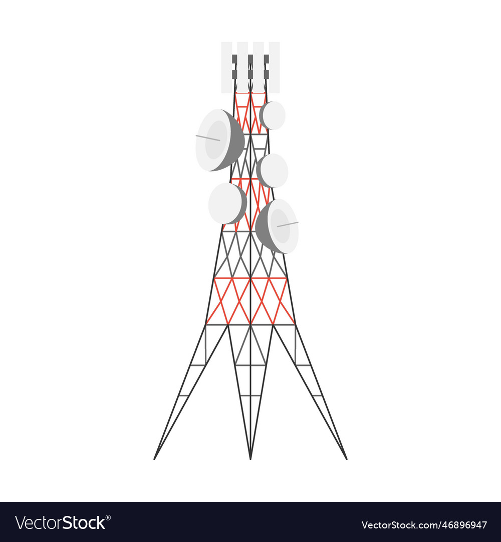 Stable tripod antenna tower with satellite dishes