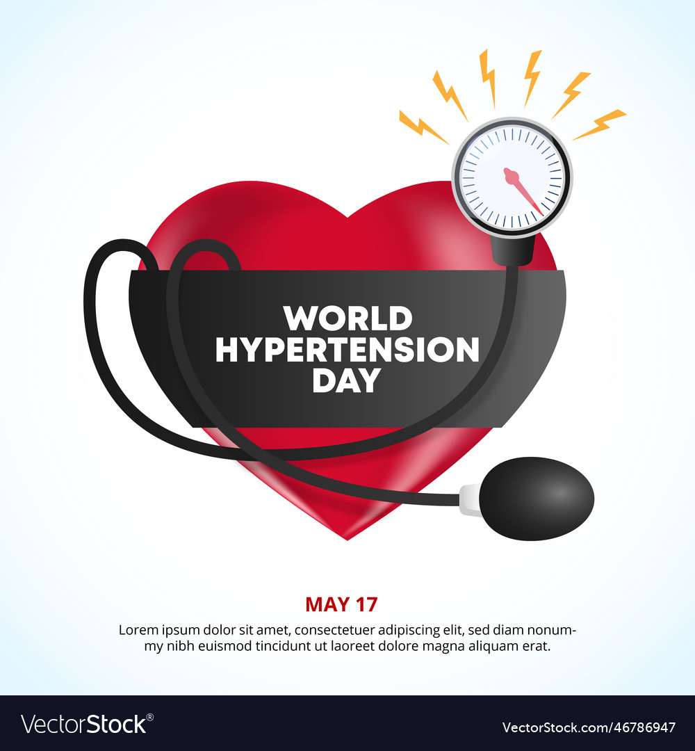 World hypertension day background Royalty Free Vector Image