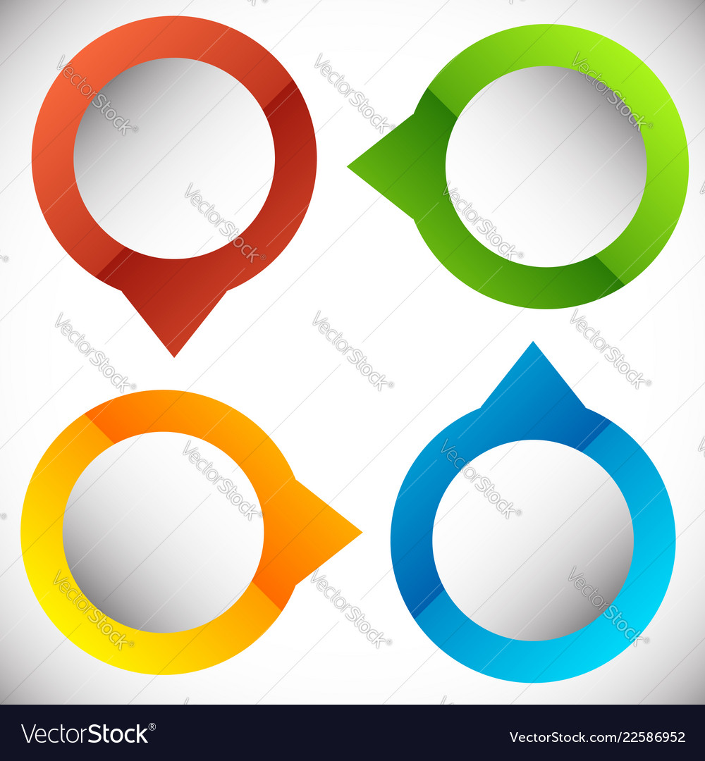 4-step circular presentation infographics element vector image 4-step circular presentation infographics element