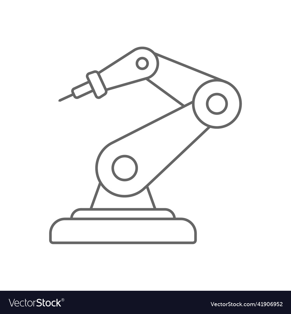 A robotic machine icon for mobile applications vector image A robotic machine icon for mobile applications