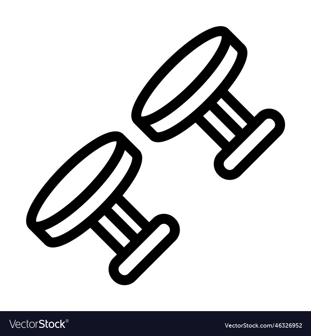 Cuff links thick line icon for personal