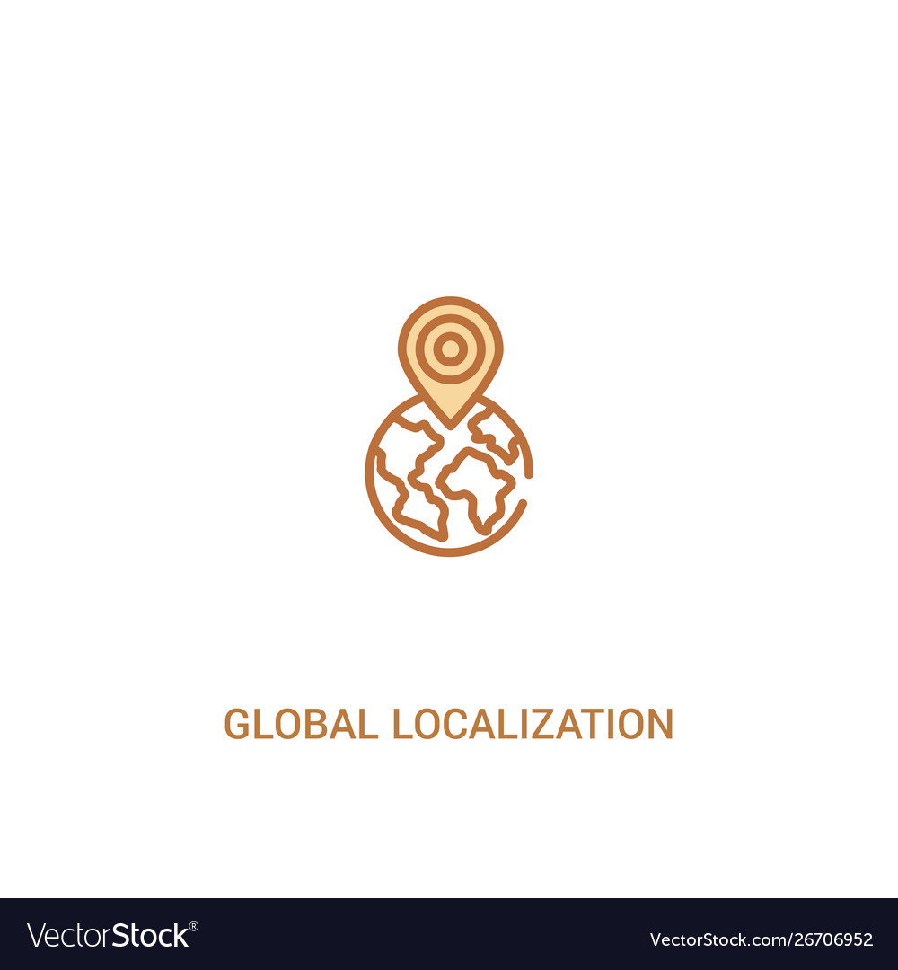Global localization concept 2 colored icon simple vector image Global localization concept 2 colored icon simple