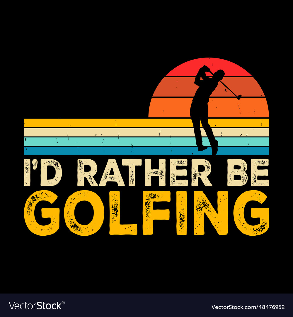 Golf players vintage golfing t-shirt design