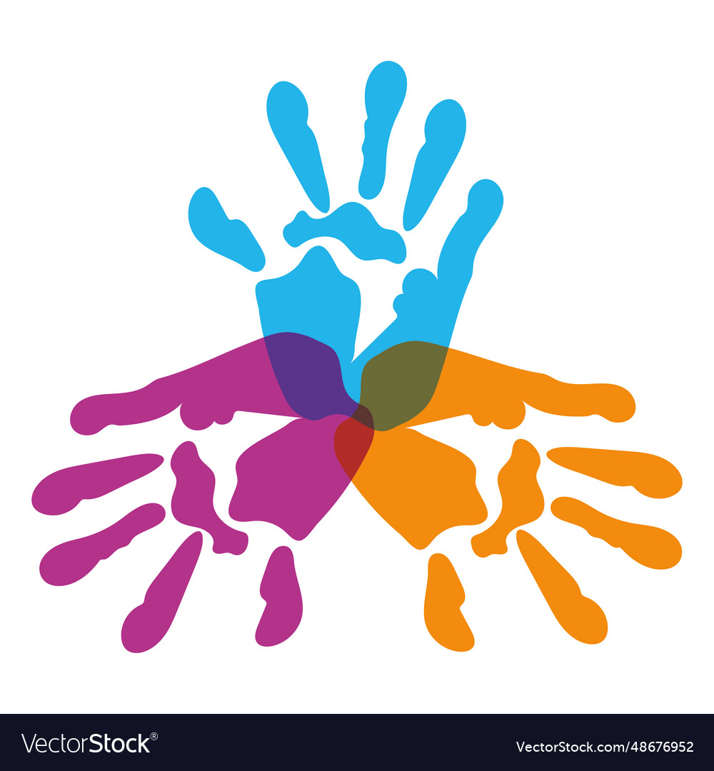 Handprint paint color solidarity