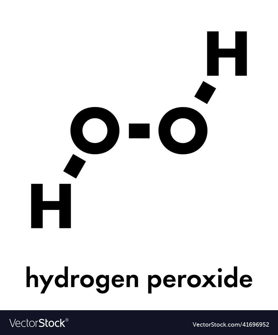 Hydrogen peroxide molecule reactive oxygen Vector Image