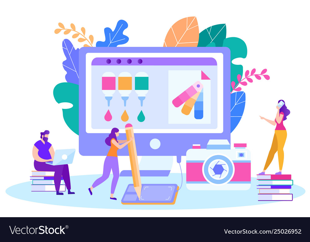 Interactive lessons remotely Royalty Free Vector Image