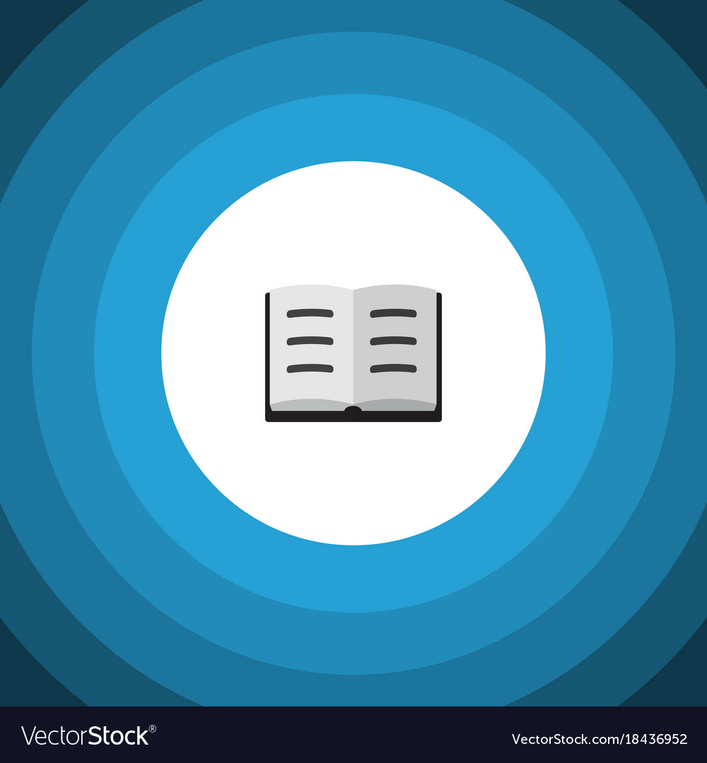 Isolated book flat icon lecture element