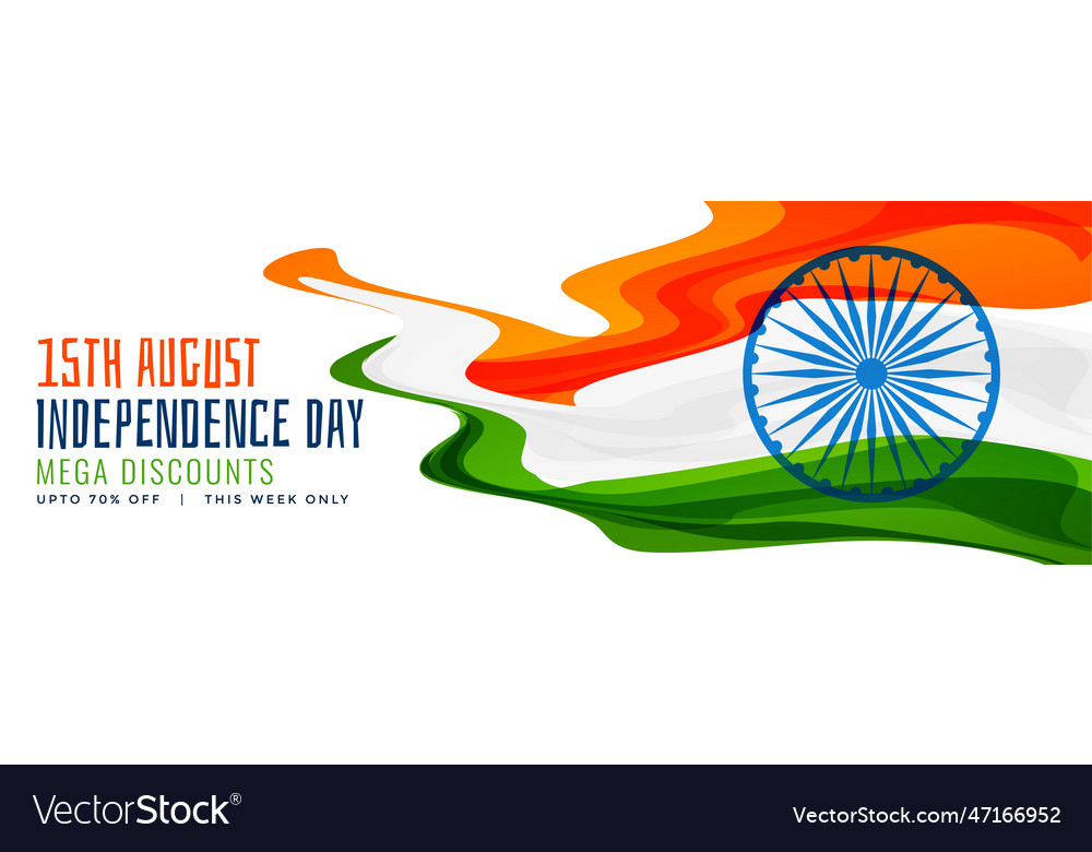 National indian independence day banner design Vector Image