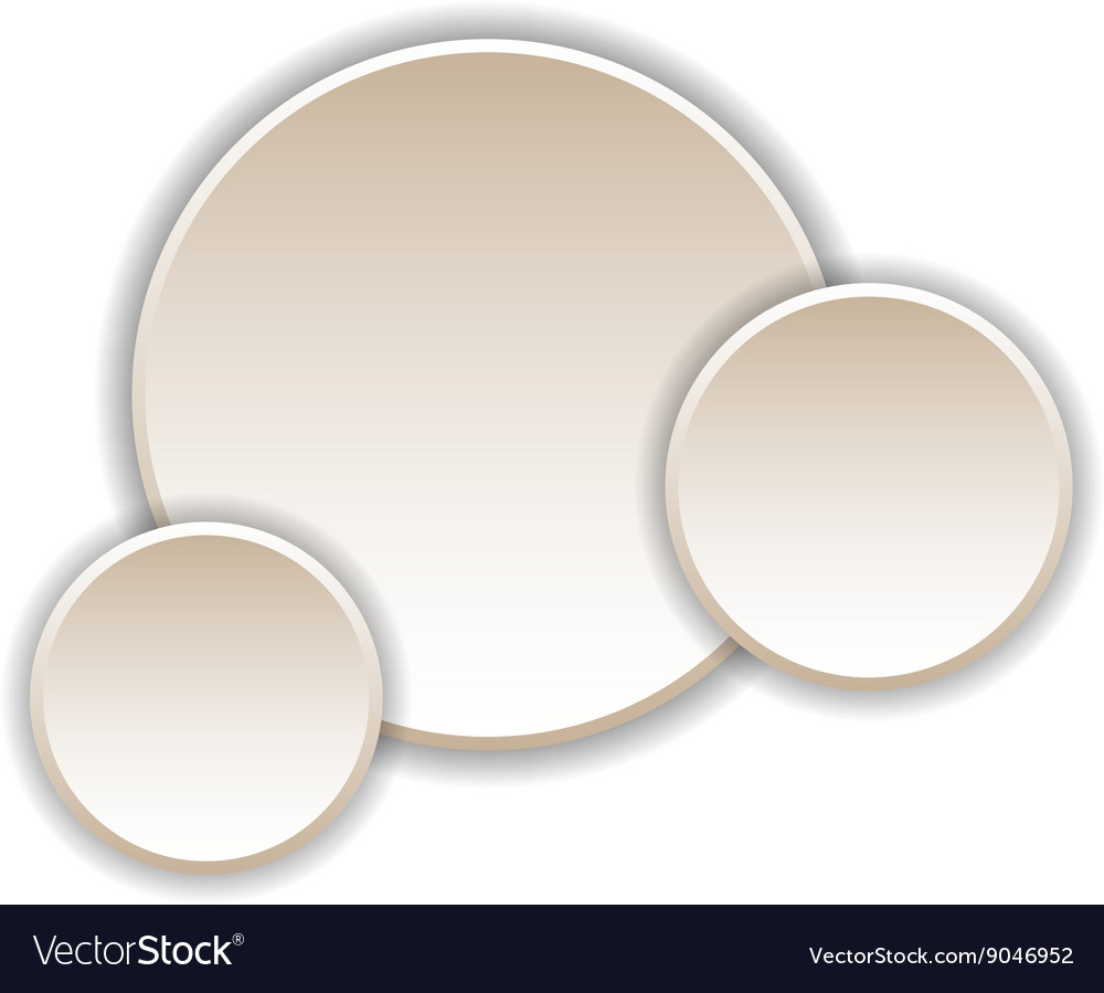 Paper circle banner with drop shadows