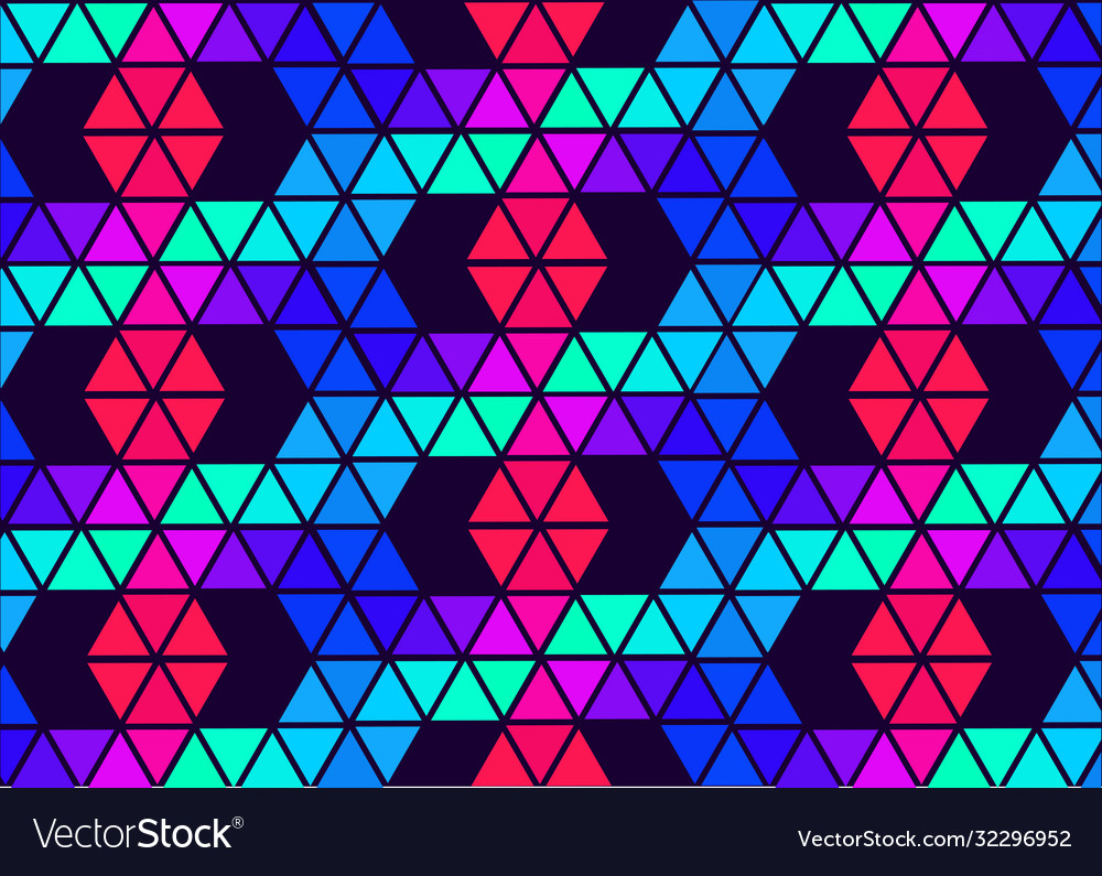 Pattern polygons in rainbow colors