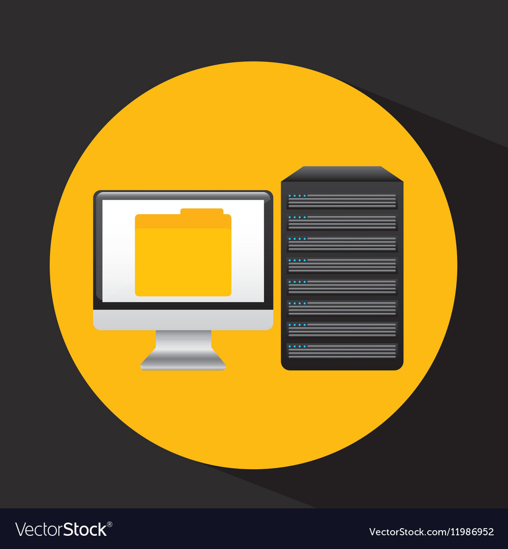 Pc data base file folder arrow