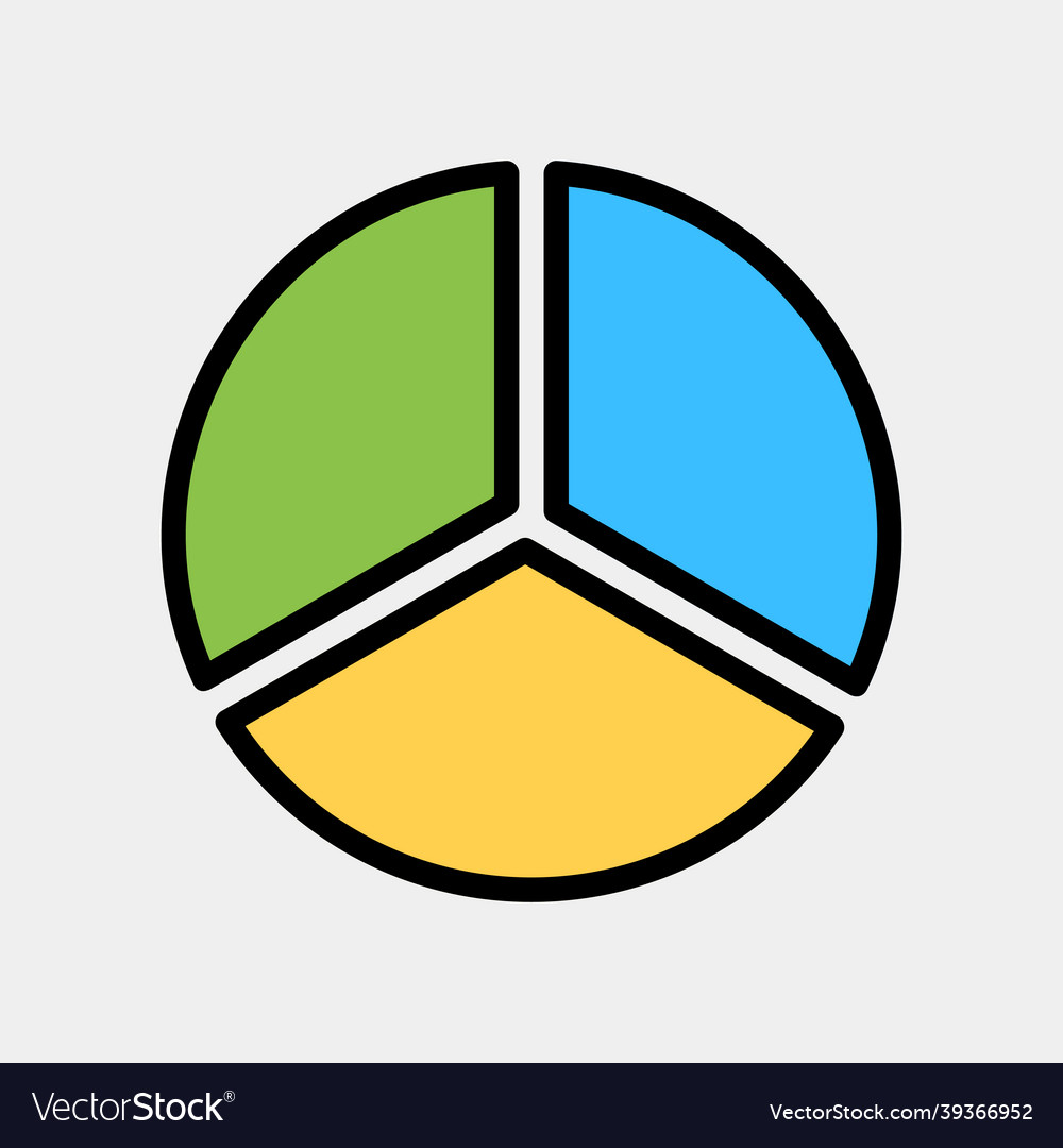 Pie-Diagramm-Symbol in gefüllter Linie Stil für jede vector image Pie-Diagramm-Symbol in gefüllter Linie Stil für jede