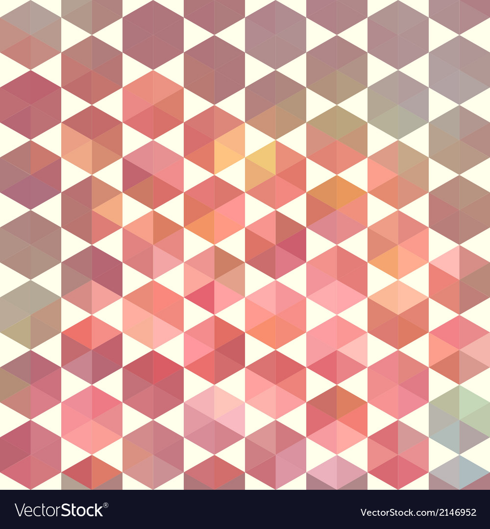 Retro pattern of geometric hexagon shapes