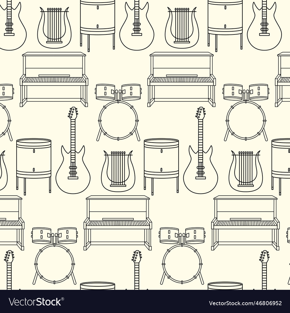 Seamless pattern background with musical