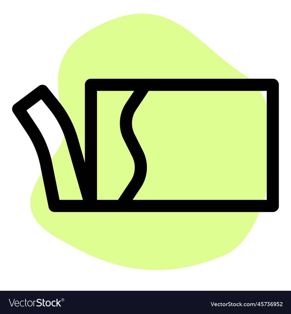 Sliced cutout of fresh butter brick
