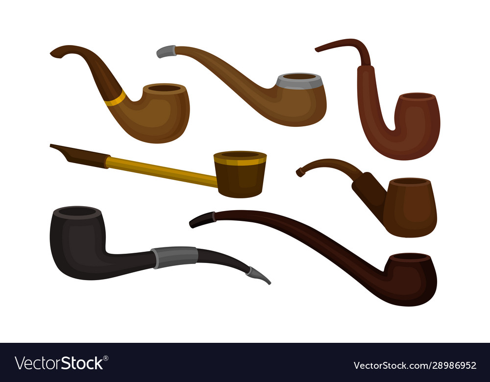 Smoking pipes isolated on white background