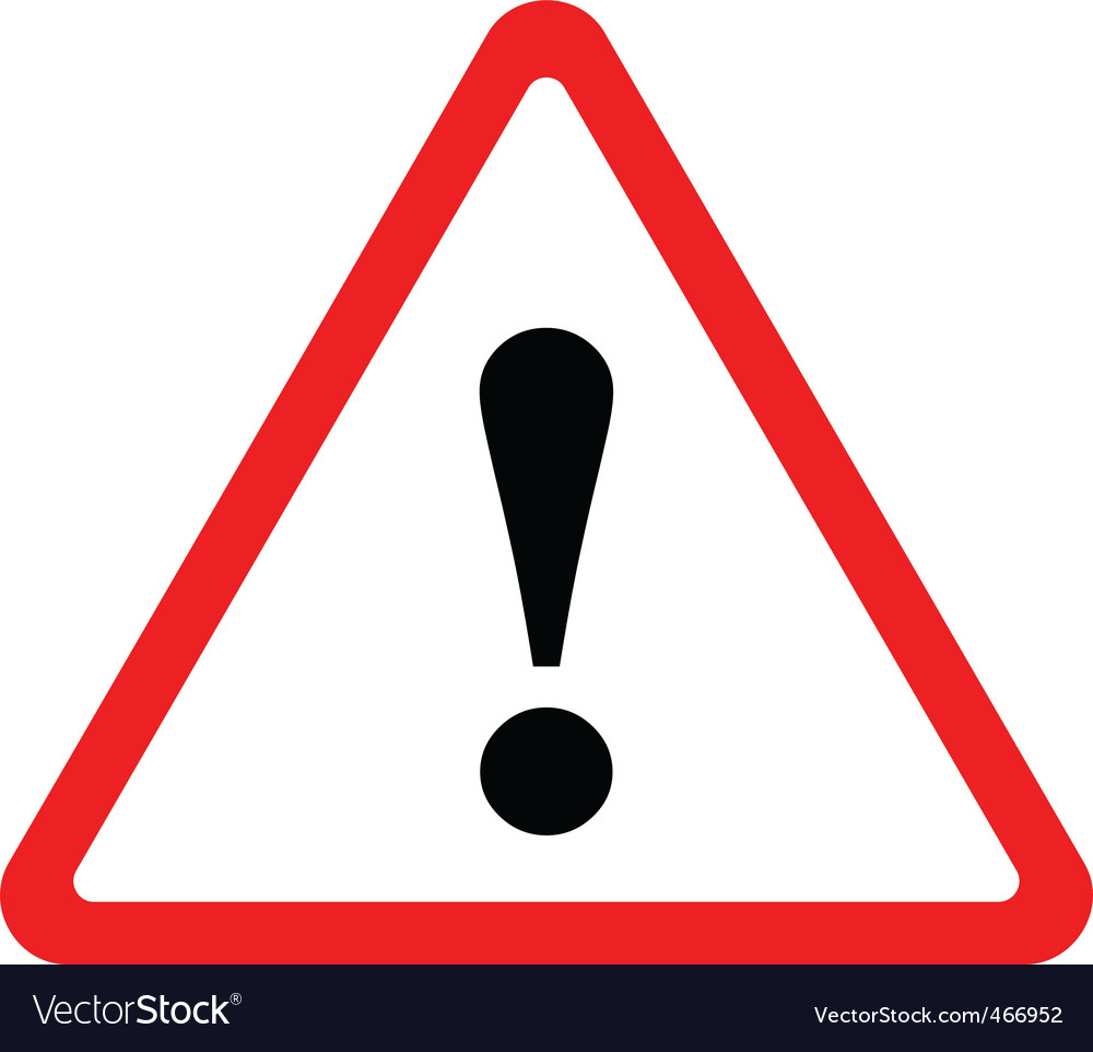 Triangular Warning Sign Royalty Free Vector Image 