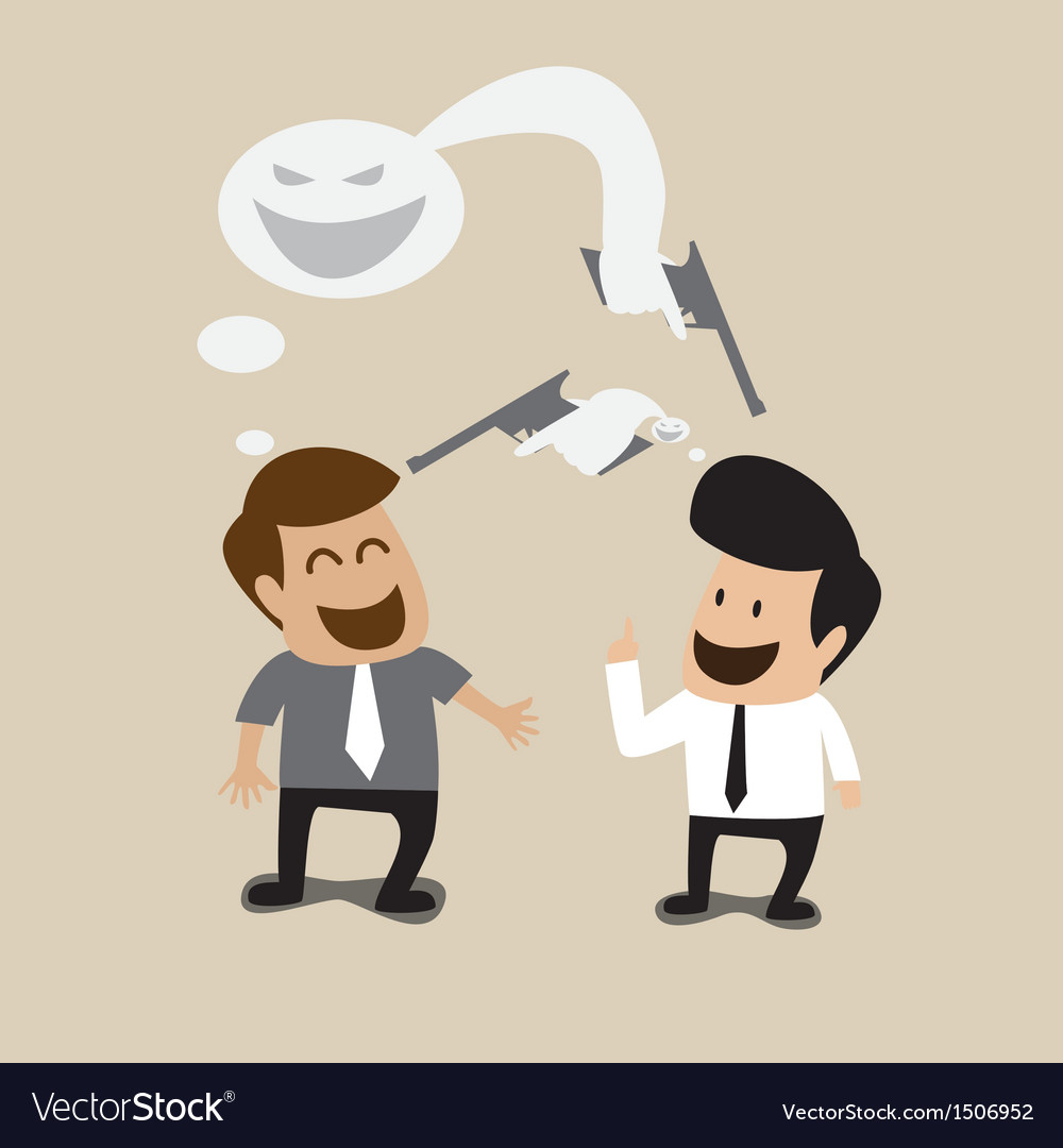 two-businessman-talking-with-bad-intention-vector-image