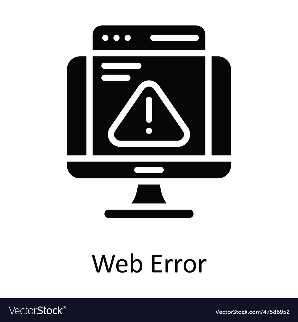 Web error solid icon design