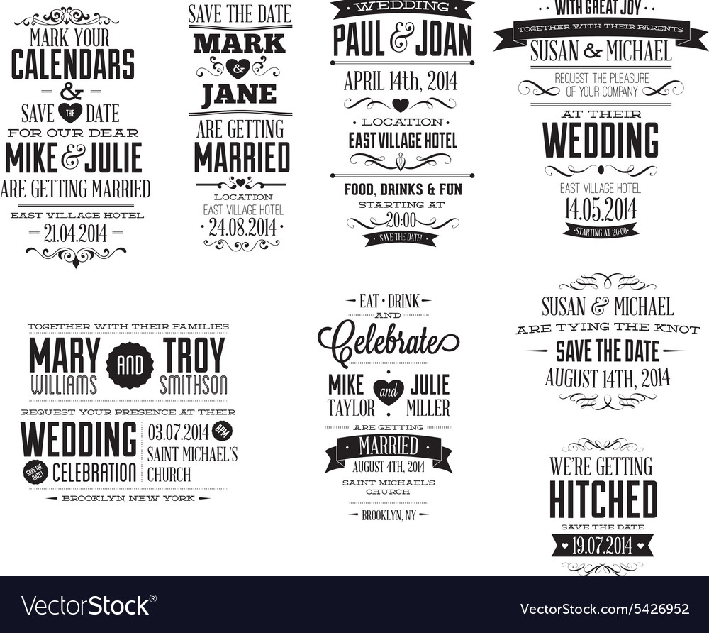wedding invite designs royalty free vector image