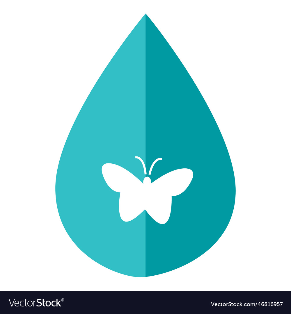 Schmetterling Wassertropfen Symbol