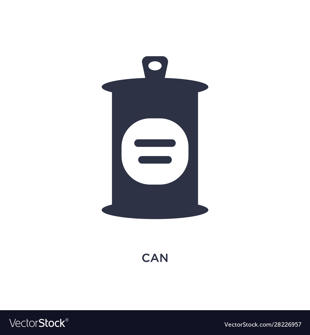 Can icon on white background simple element from