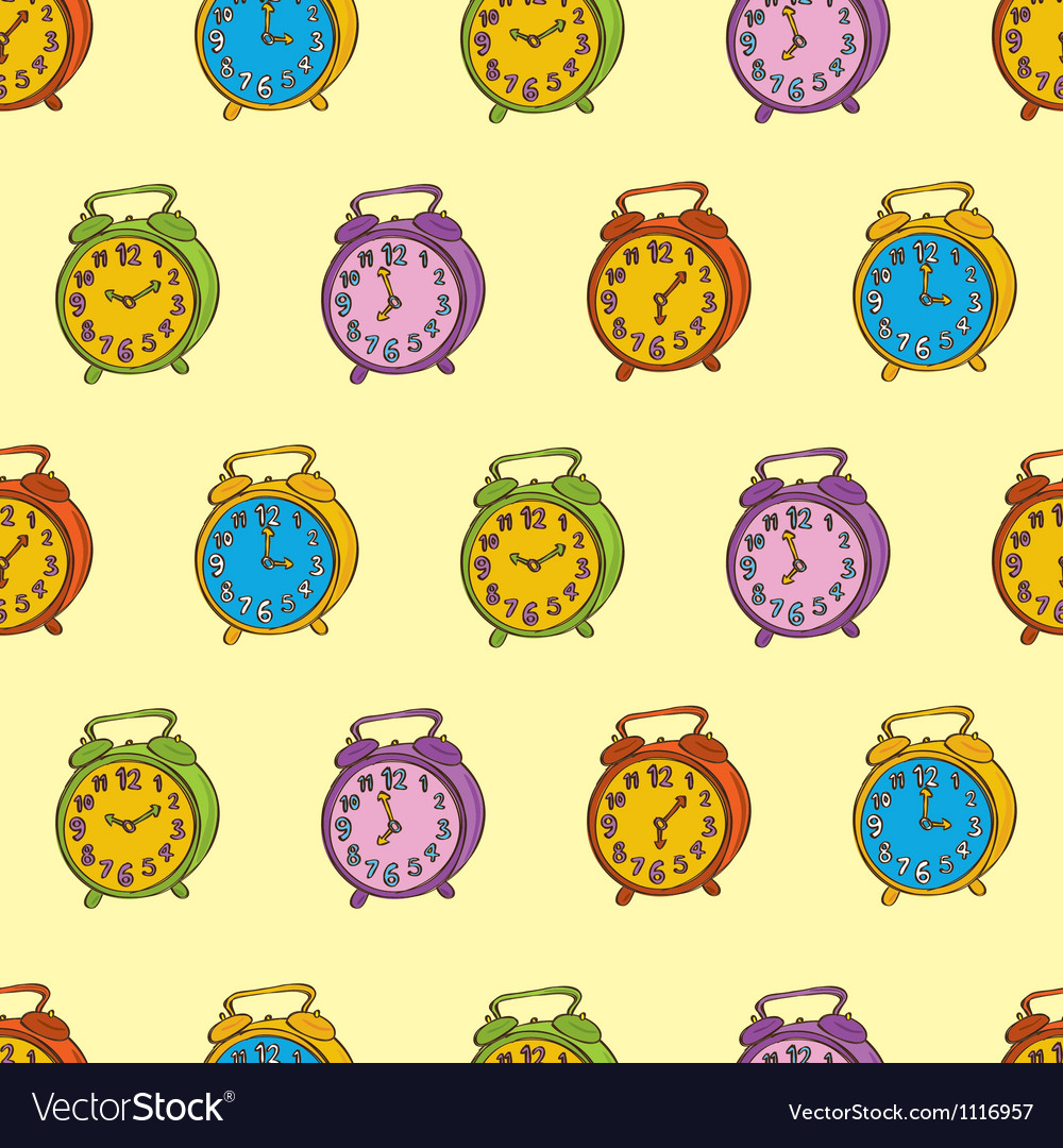 Clocks seamless pattern
