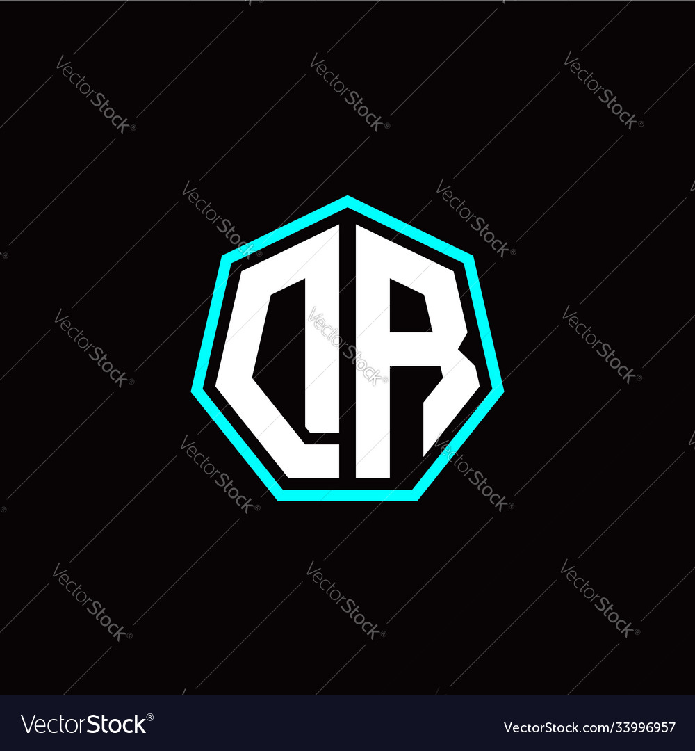 D r initials modern polygon logo template Vector Image D r initials modern polygon logo template