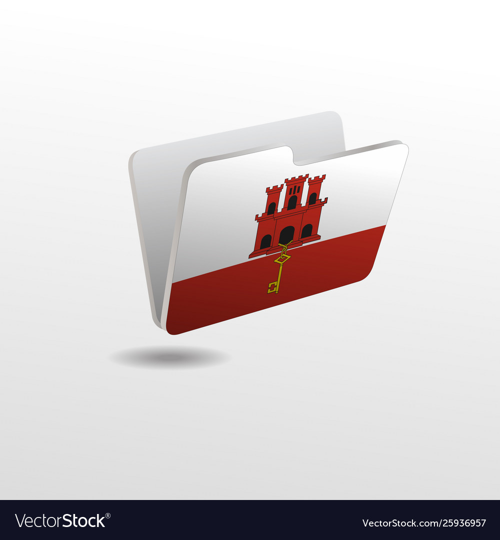 Folder with image flag gibraltar