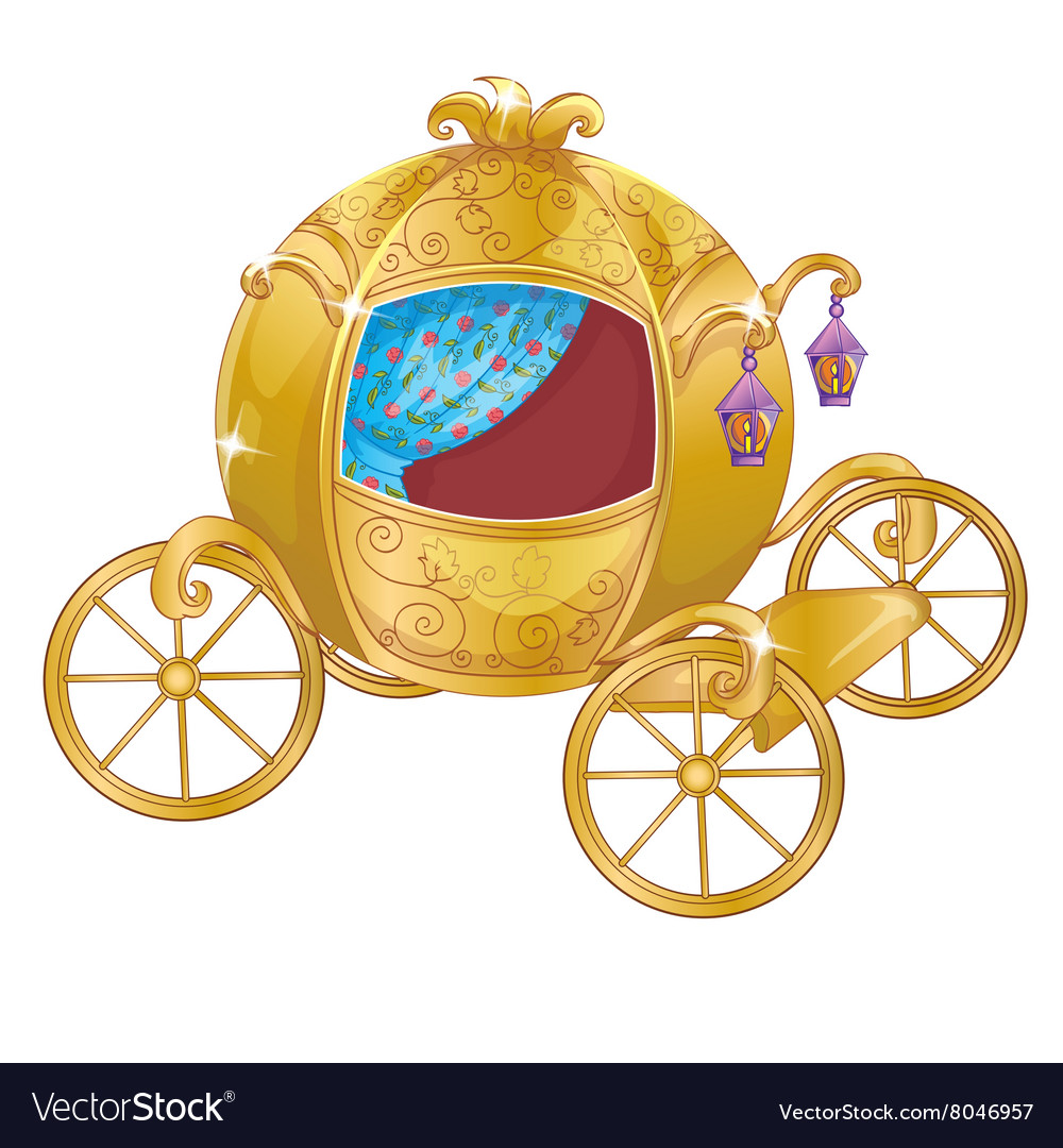 Download Gold Carriage For Cinderella Royalty Free Vector Image