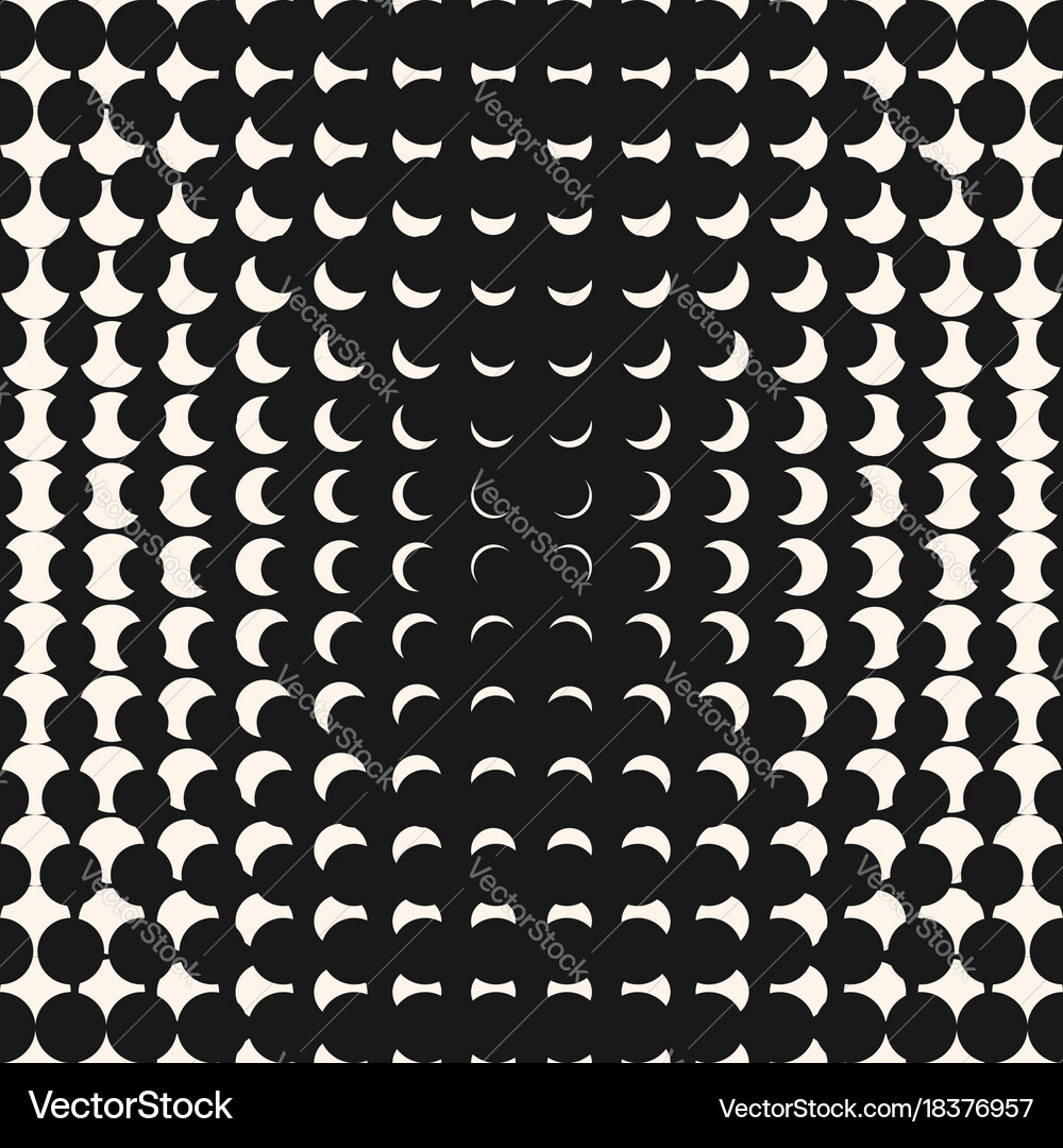 Halftone circles seamless pattern optical effect Vector Image