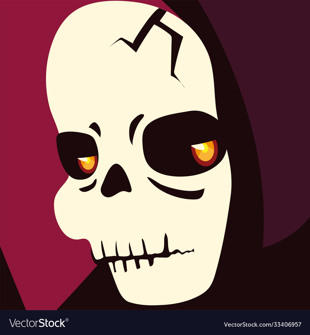 Head death character for happy halloween