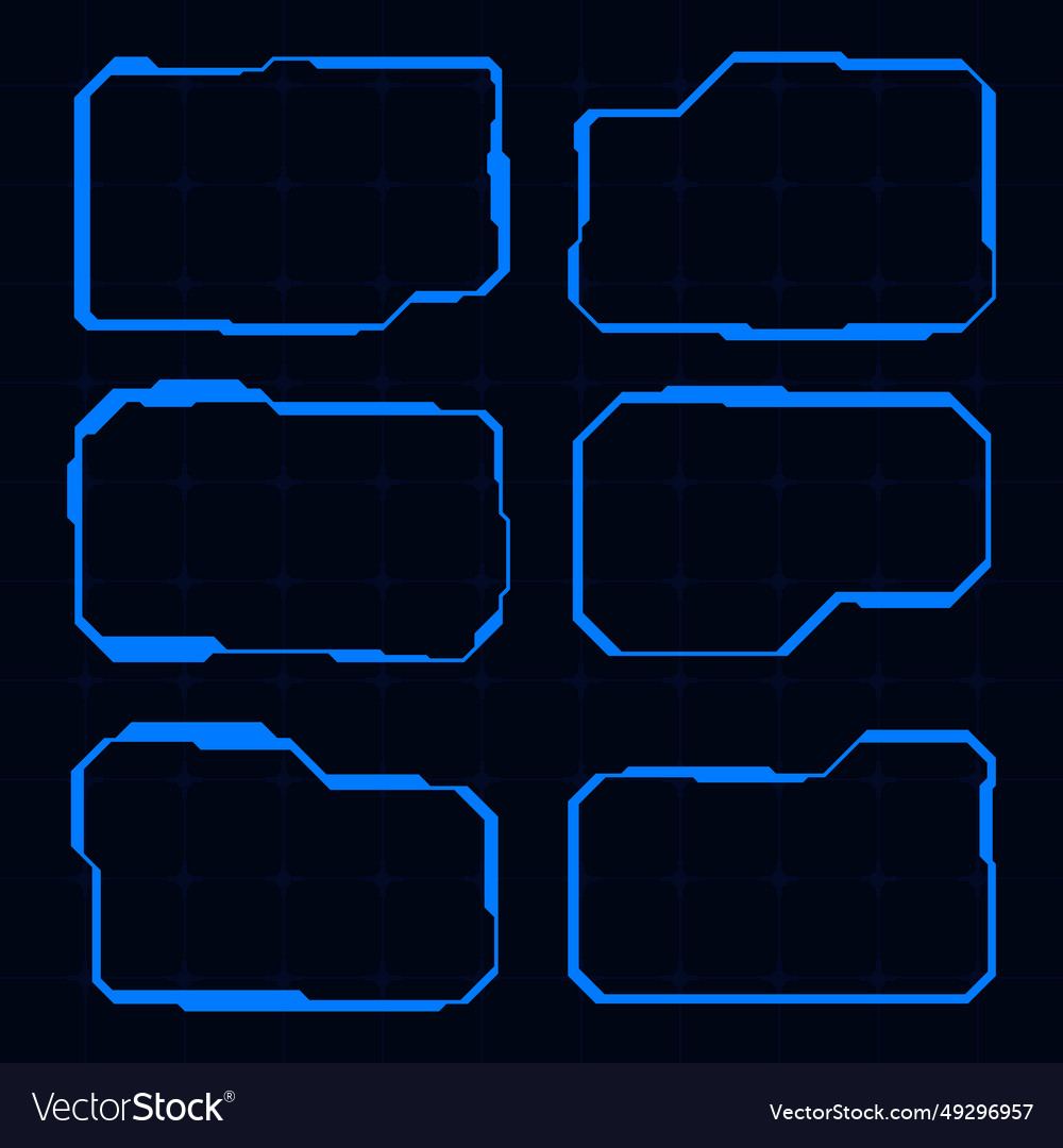 Hud frame technology futuristic interface element