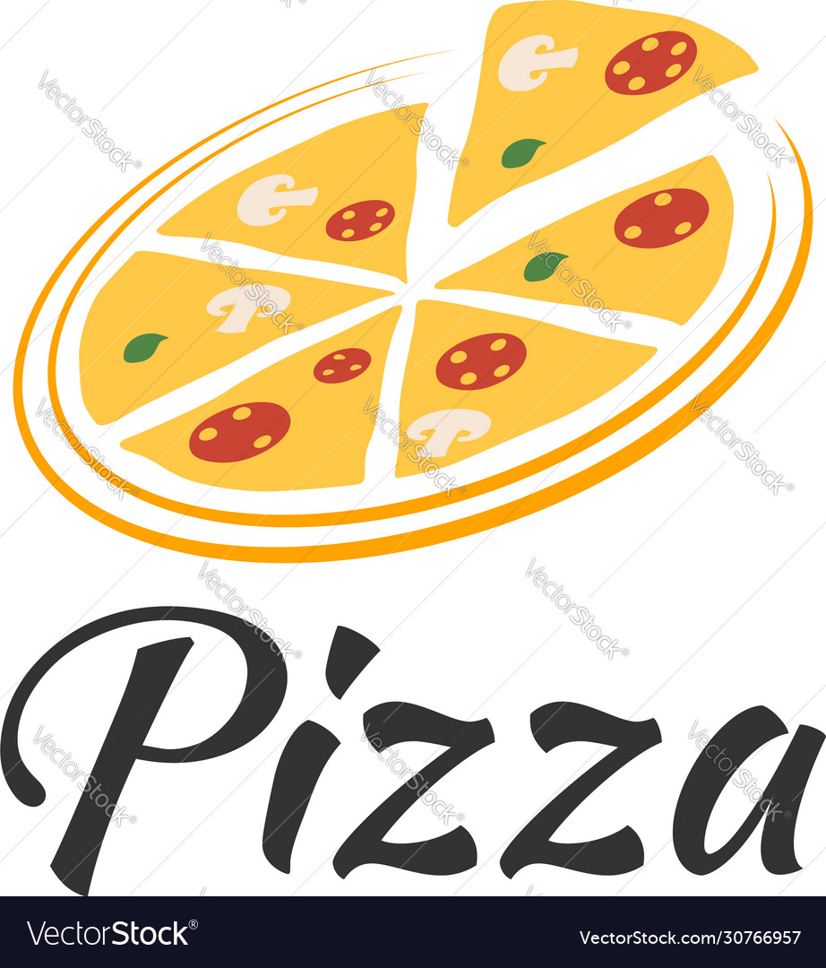 Logo Pizza auf weißem Hintergrund