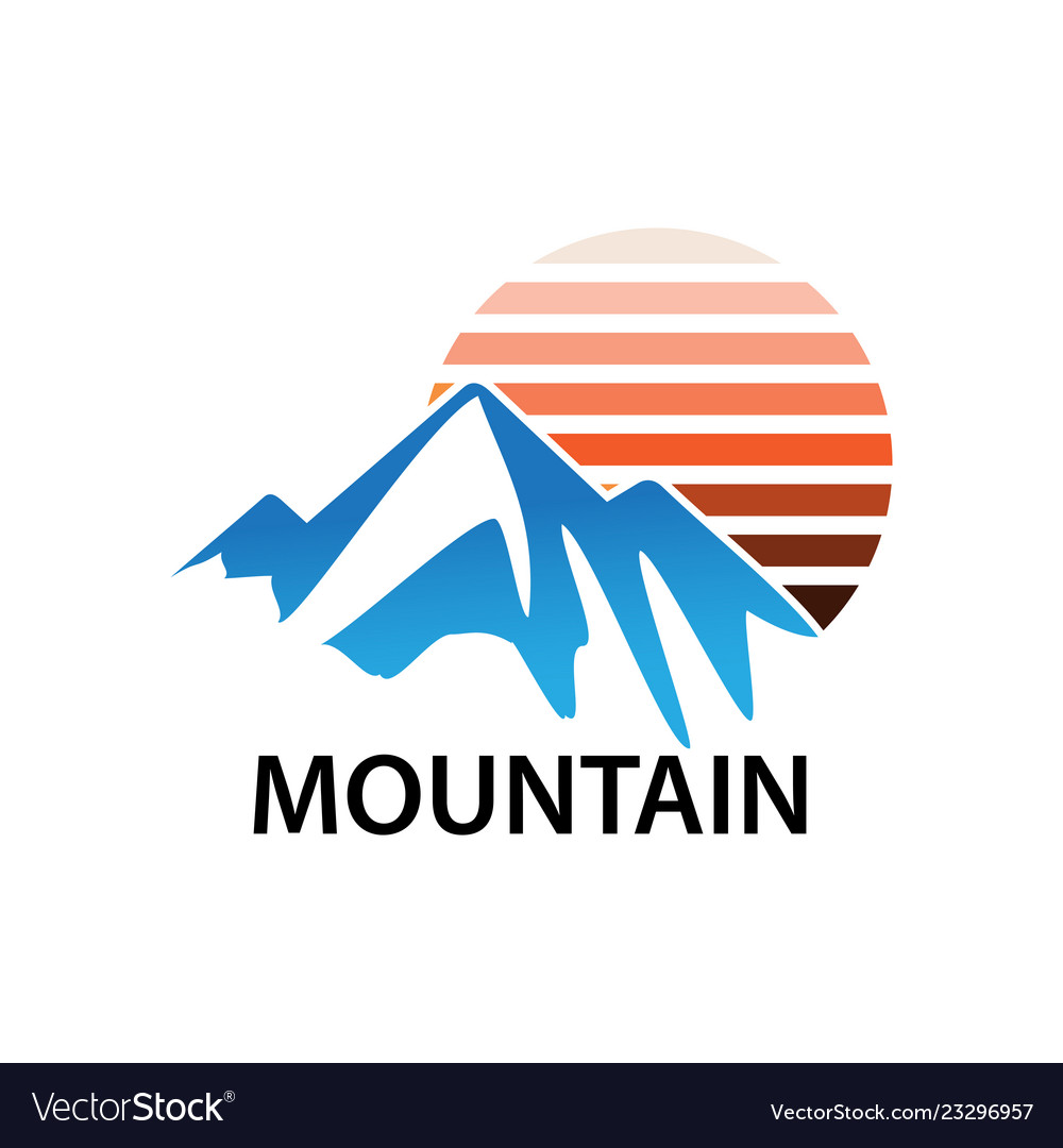 Mountain traveling business logo Royalty Free Vector Image