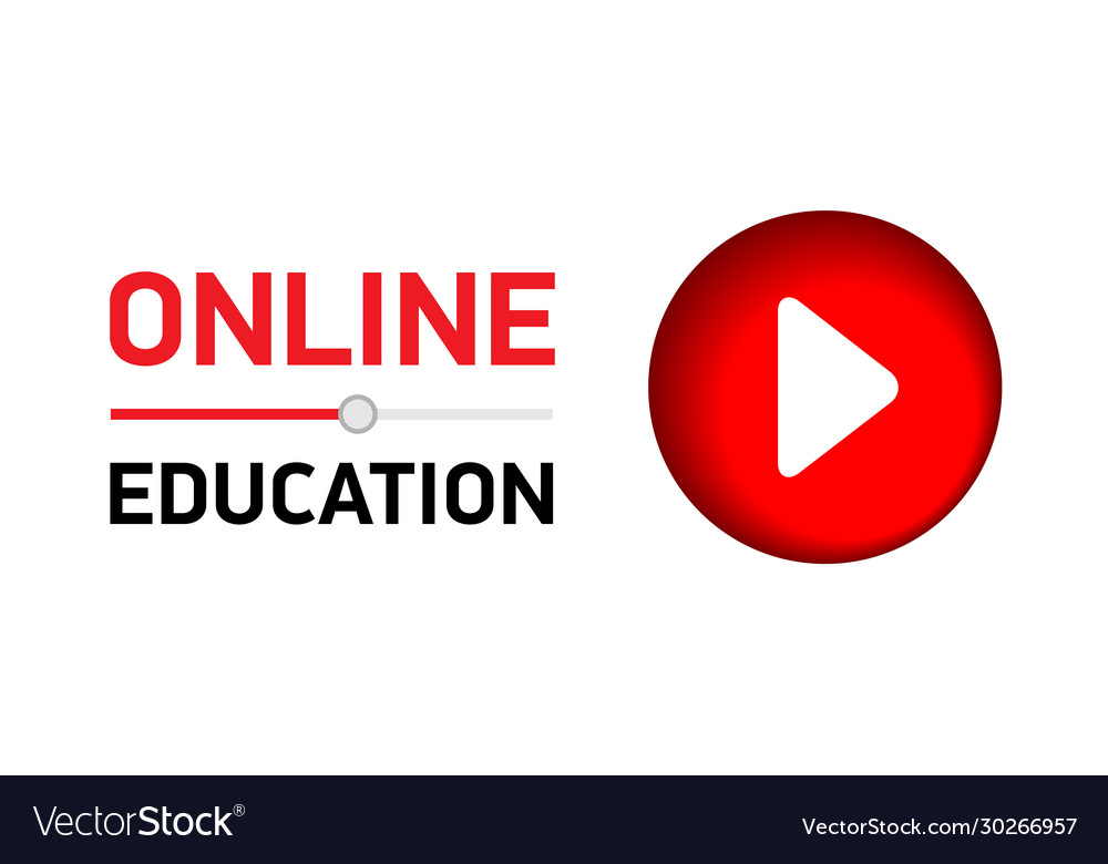 Online Education Play Button