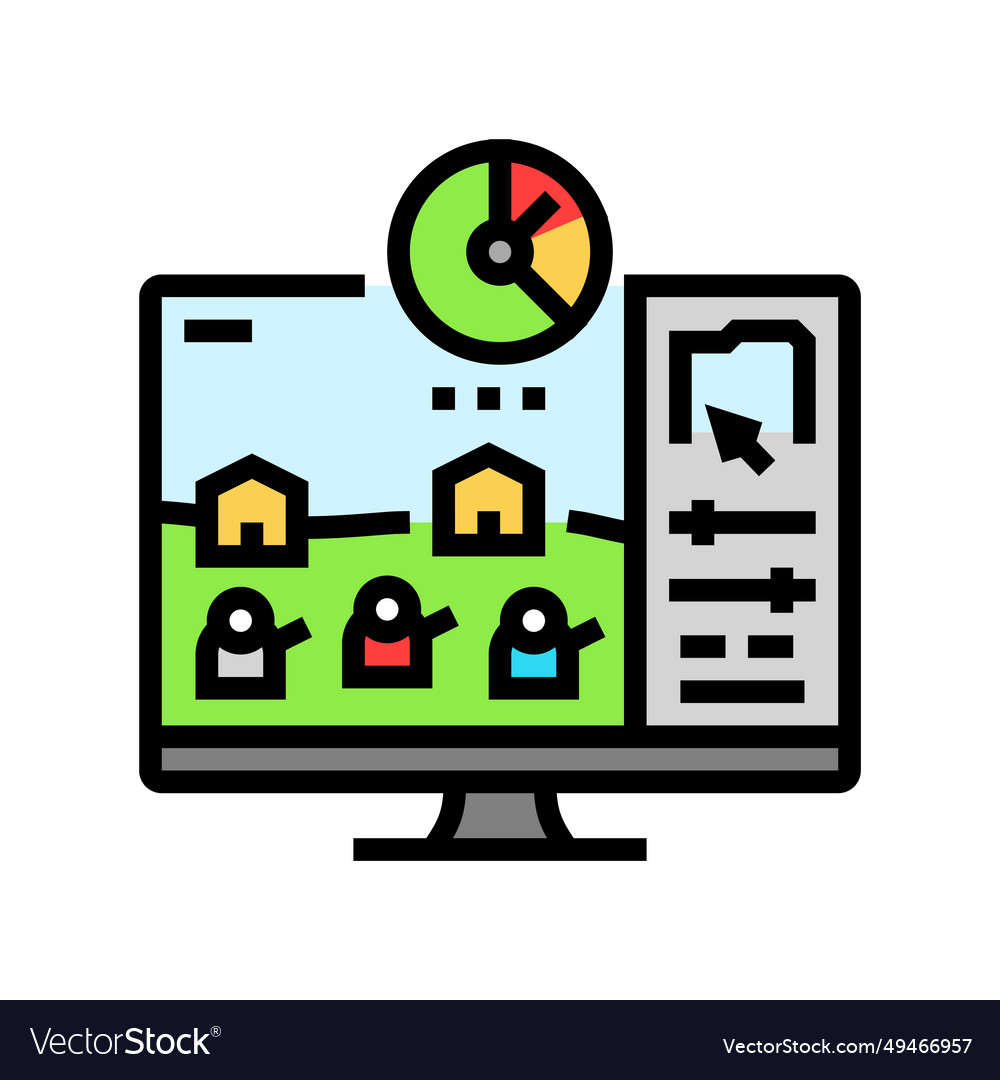 Optimization game development color icon