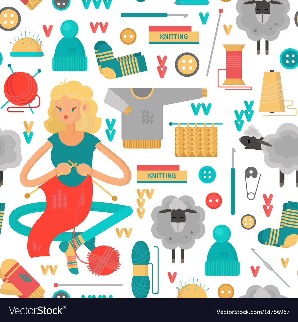 Seamless pattern knitting