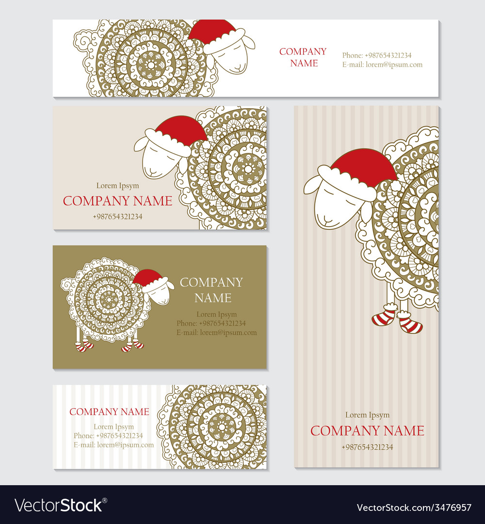 set of business or invitation cards templates vector image invitation cards business